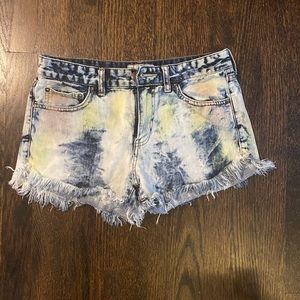 Free people tie dye shorts
